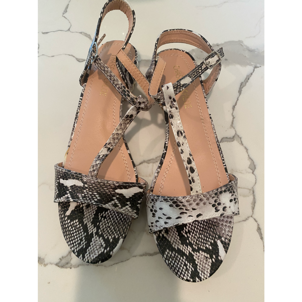 Snakeskin print sandals - Picture 9 of 16
